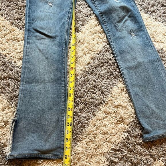 TEXTILE elizabeth & james stewart flare jean rips & slits sz 27 EUC light wash - Picture 7 of 14